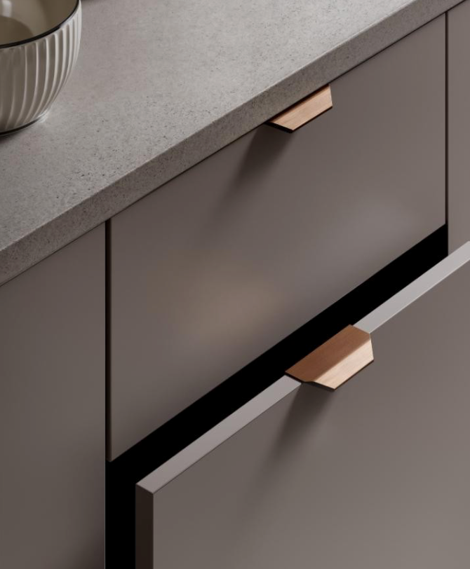 Cabinet Edge Pull Handle Bronze Vann