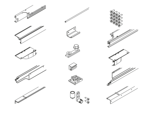 Hawa Concepta Folding III Track Set 20/25 Silver