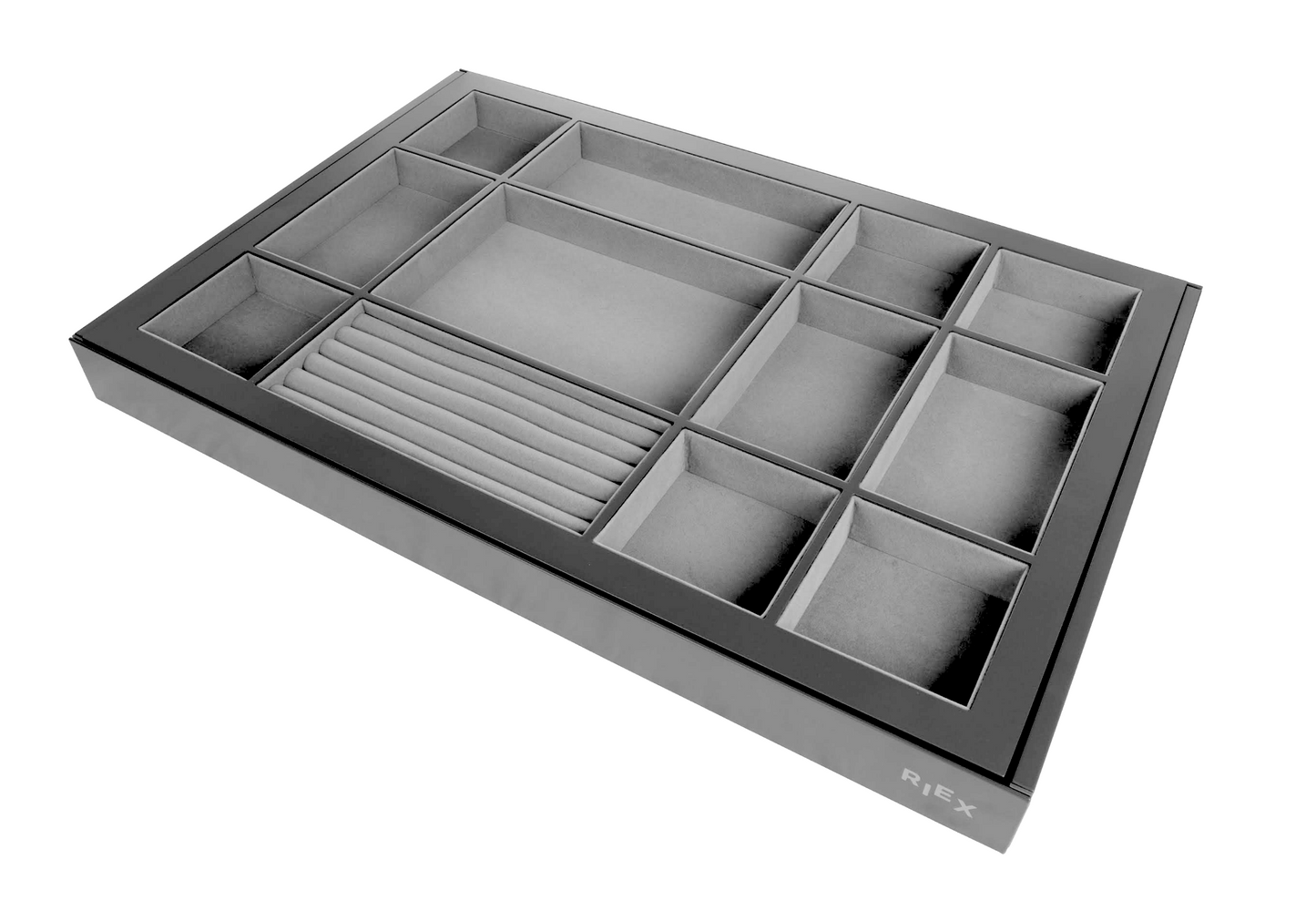 Wardrobe Pull Out Drawer Organiser Box Dark Grey