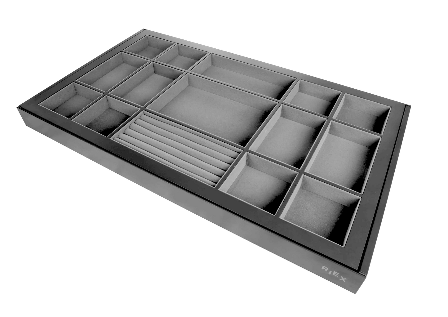Wardrobe Pull Out Drawer Organiser Box Dark Grey