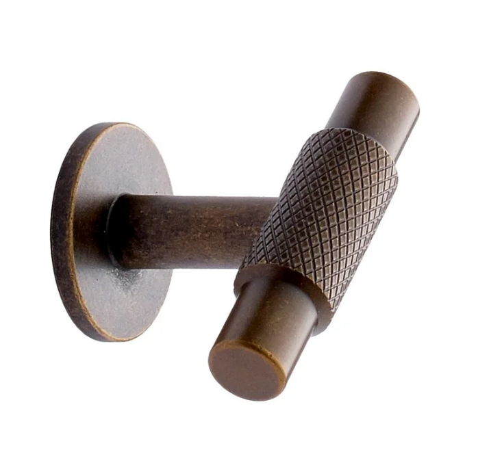 Furnipart Manor Knurled T-Knob Antique Brass