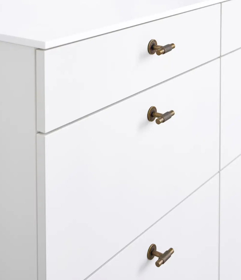 Furnipart Manor Knurled T-Knob Antique Brass