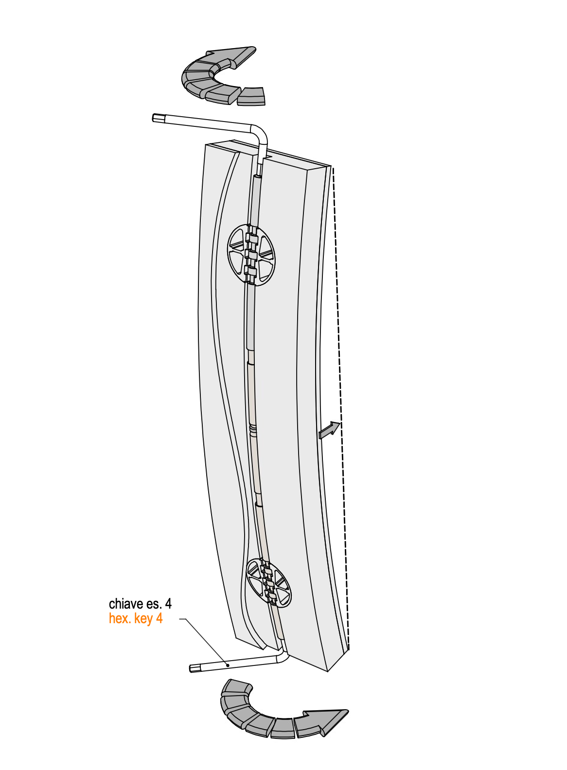 Sugatsune Concealed Straightener Bar for Large Doors