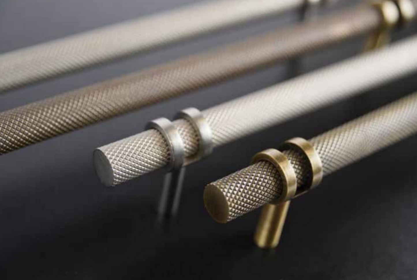 Hafele Barchester Knurled Pull Cupboard Handle Satin Nickel