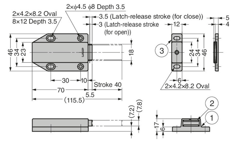 Magnetic Touch Latch Extra Long ML-120 Sugatsune