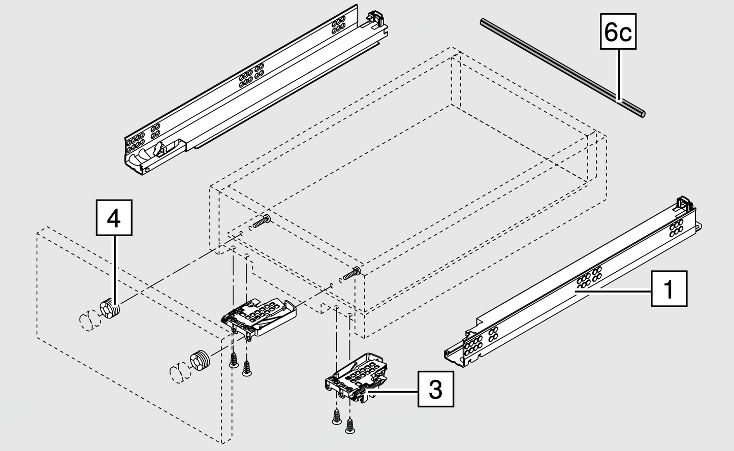 Blum T57.1140 TIP-ON Synchronisation Linkage for Tandem Runners