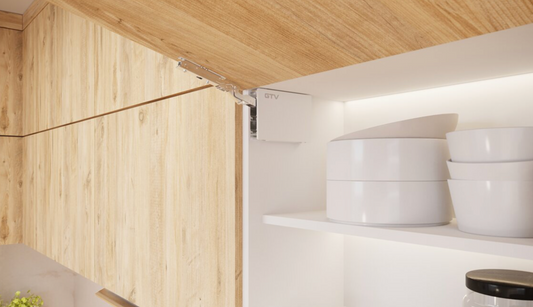 Soft Close Lift Mechanism Stay Cabinet Hinge Set White