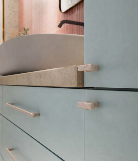 Cabinet Knob Ray Lines Handle Cashmere