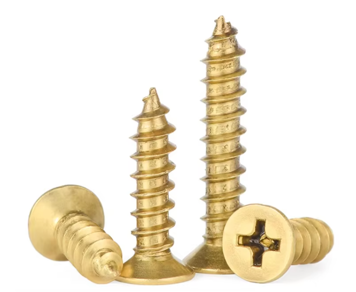 Cabinet Hinge Screws Polished Brass 3.5mm x 16mm