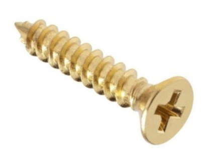 Cabinet Hinge Screws Polished Brass 3.5mm x 16mm