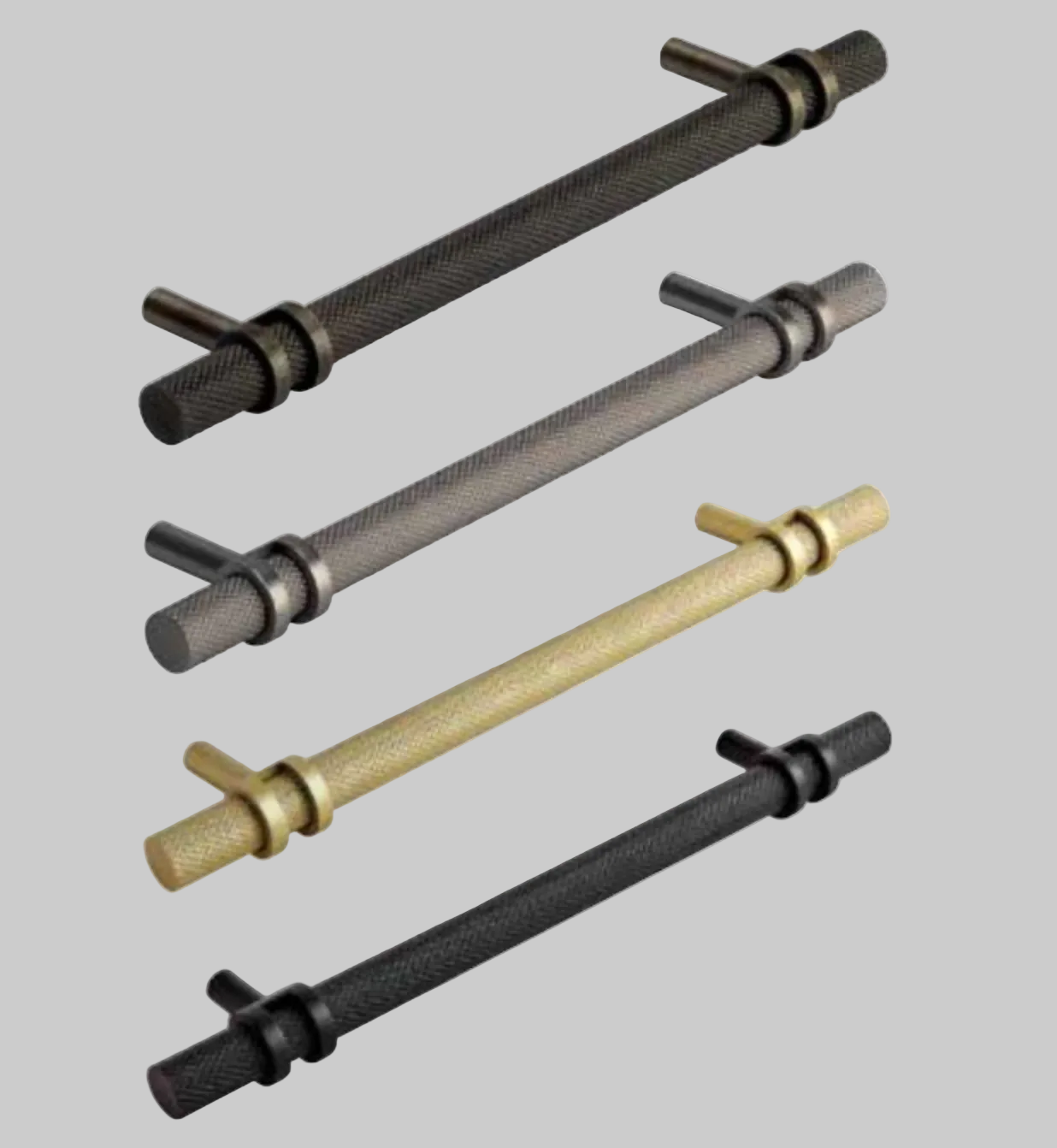 Hafele Barchester Knurled Pull Cupboard Handle Satin Nickel