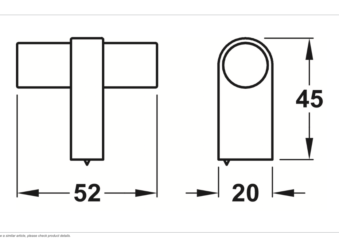 Cabinet T-Knob Kitchen Cabinet Door Bar Stainless Torr