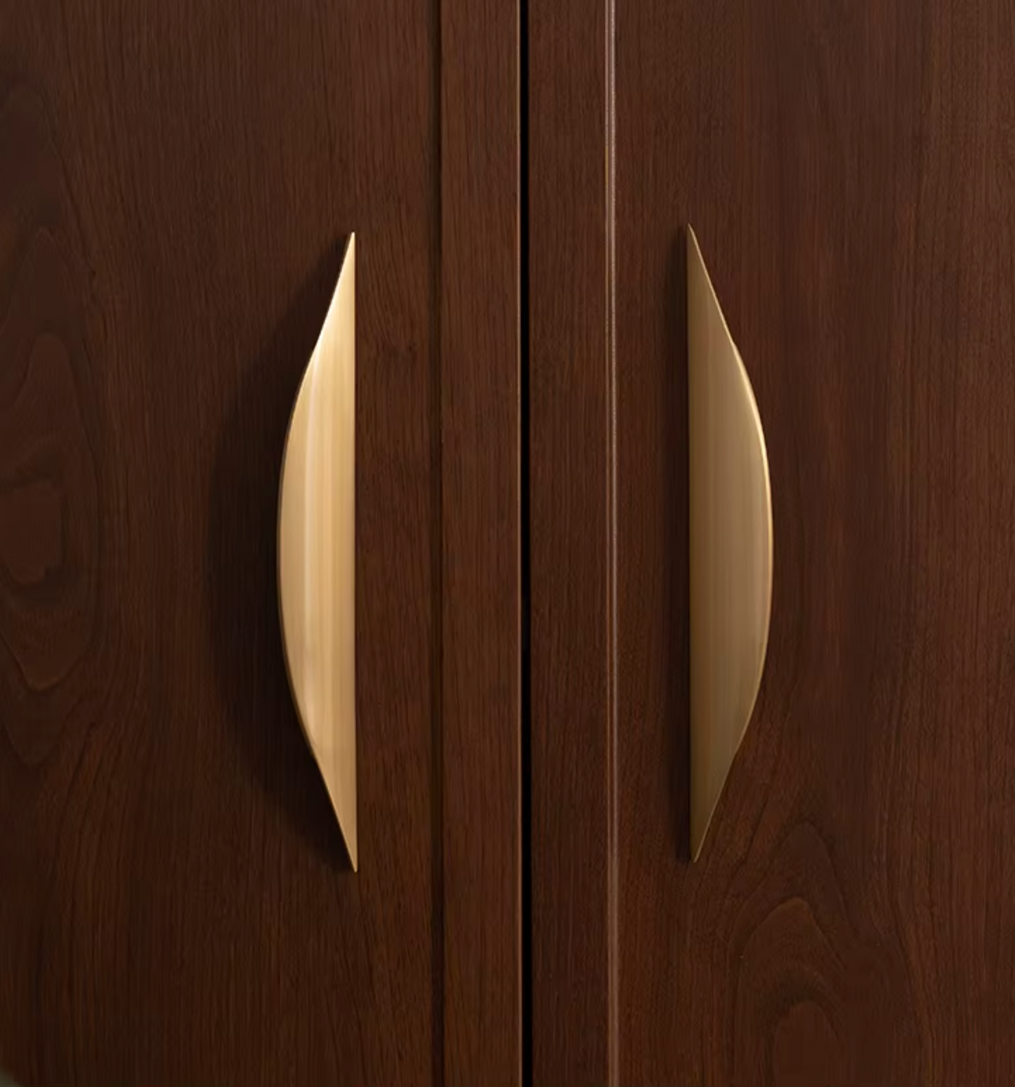 Cabinet Cup Handle Leaf Collection Brushed Brass