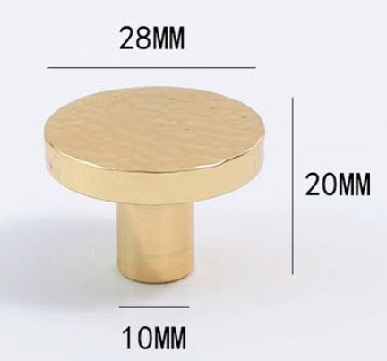 Cabinet Knobs Artisan Half-Moon Hand Hammered Polished Brass
