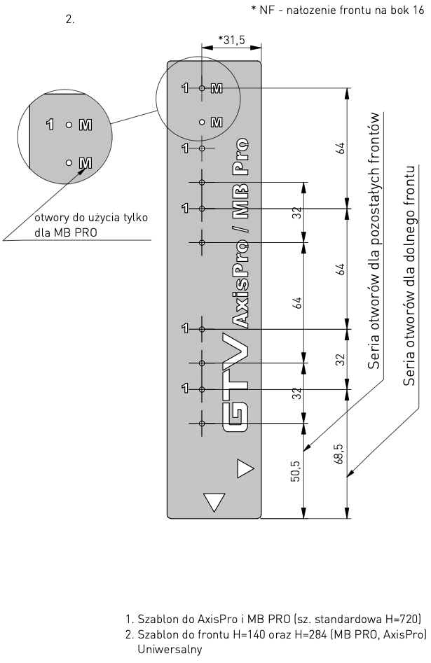 Basic Drilling Template for AxisPro Drawers