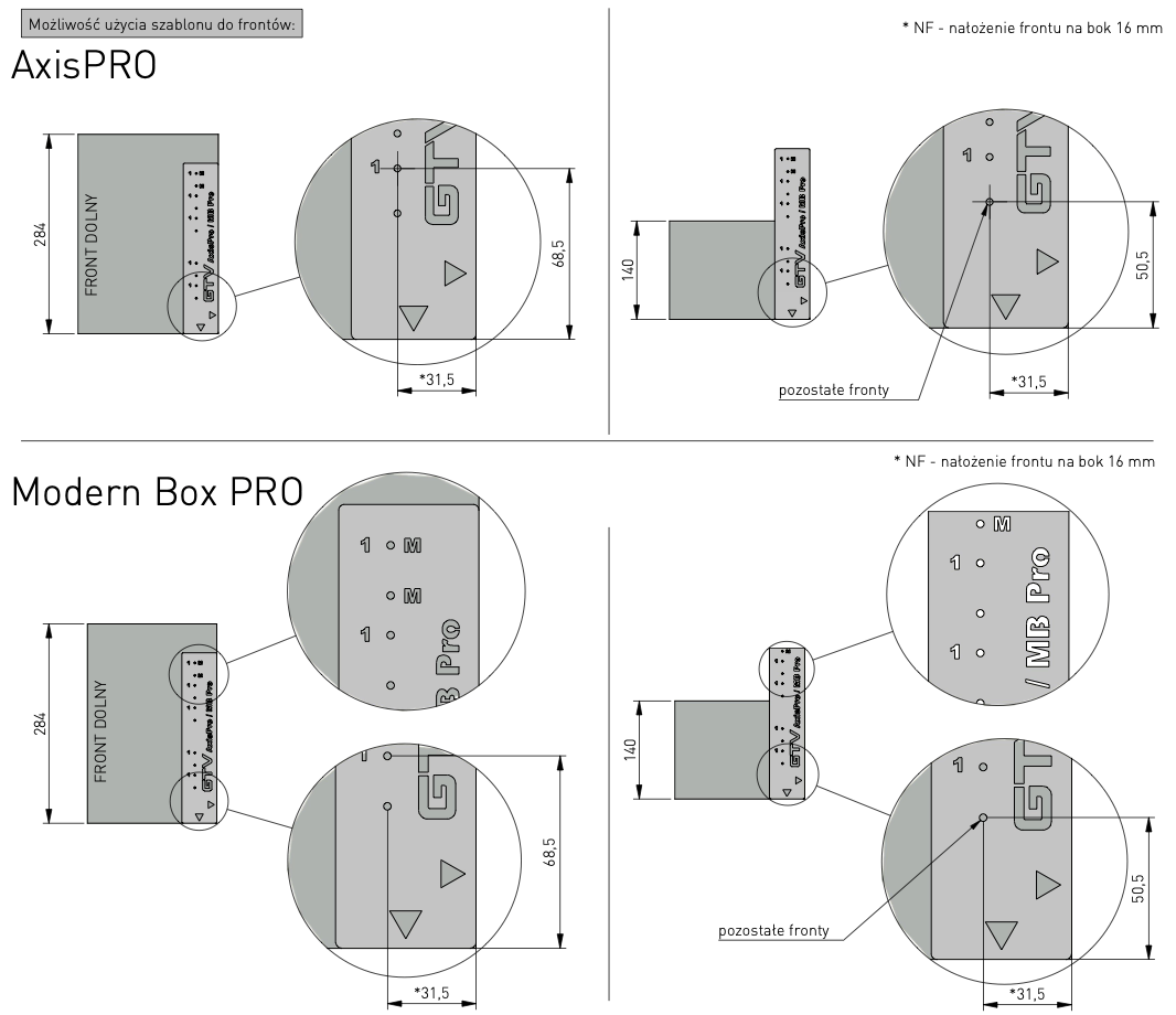 Basic Drilling Template for AxisPro Drawers