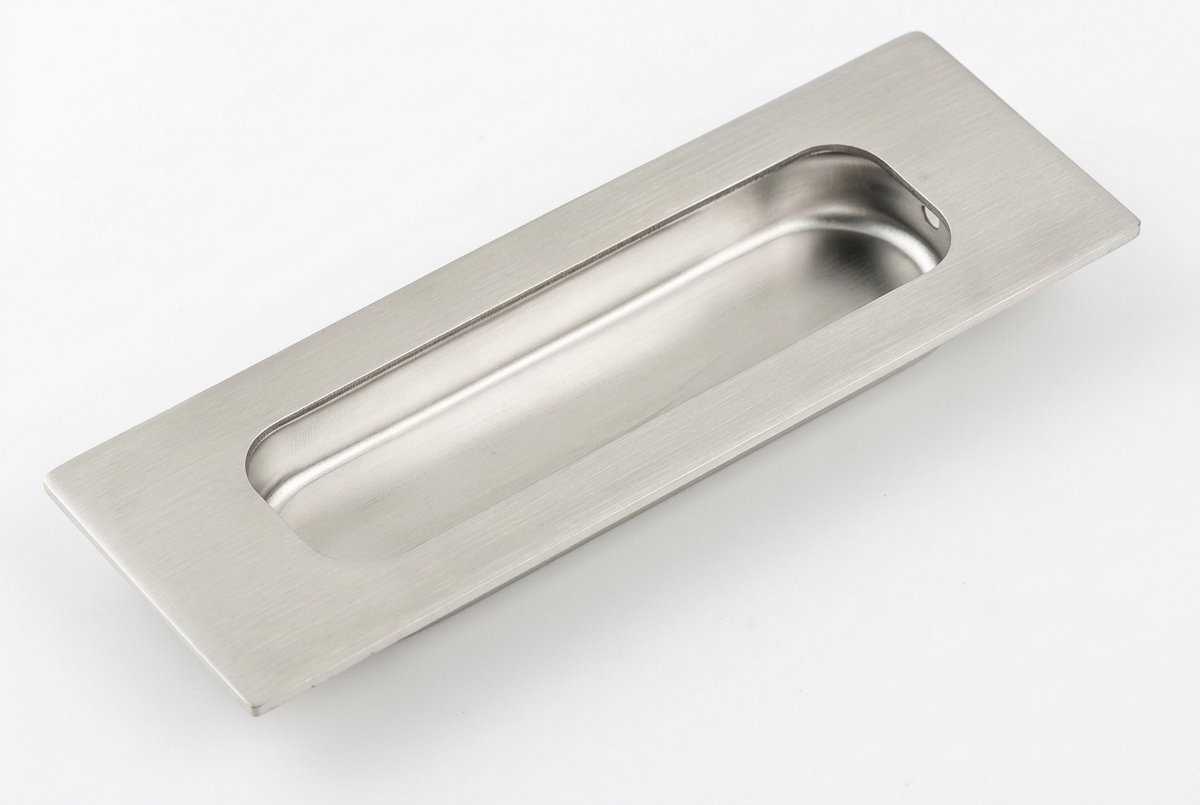 Recessed Flush Sliding Door Handle Rectangular Inset Cabinet Handle
