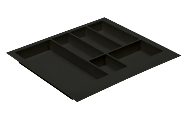 Cutlery Tray Plastic Black for Kitchen Cabinet