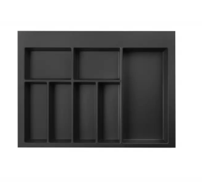 Cutlery Tray Plastic Black for Kitchen Cabinet