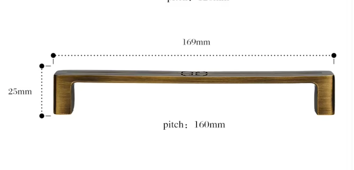 Cabinet Handles Celtic Collection Brushed Antique Brass