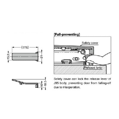 Sugatsune-Hinge-58-Overlay-Safety-Arm-Cover-Caps-J95SC-16