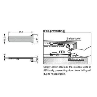 Sugatsune-Hinge-Full-Overlay-Safety-Arm-Cover-Caps-J95SC