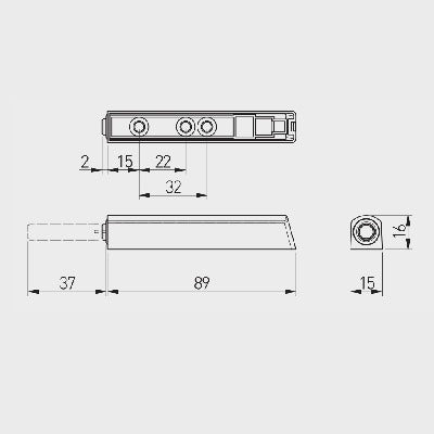 TIP-ON-Buffer-with-Adaptor-for-SPRUNG-Hinges-Anthracite