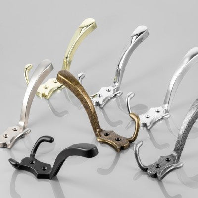 Triple Coat Hook Wall Door Mounted Clothes Hangers