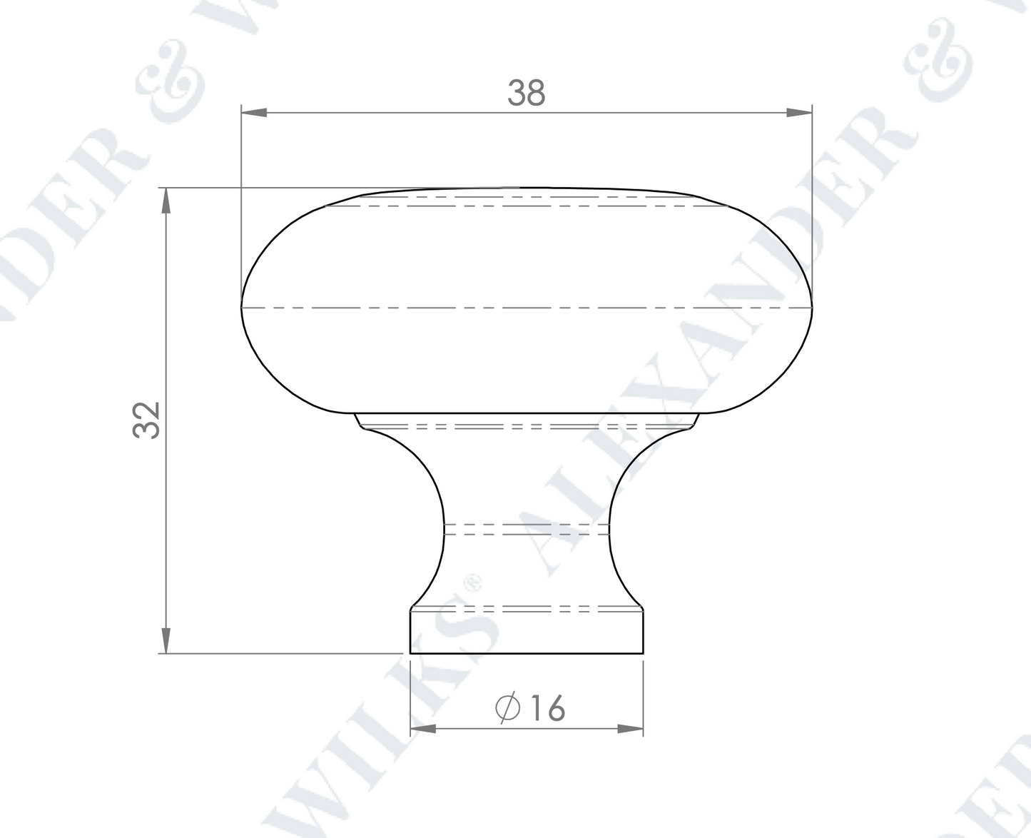 Alexander and Wilks Wade Round Cabinet Knob Black