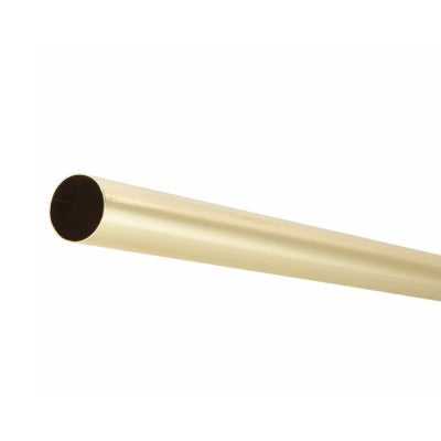 Wardrobe Hanging Rail 25mm Polished Brass Round