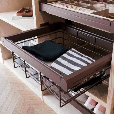 Wardrobe Pull Out Basket Drawer Moka