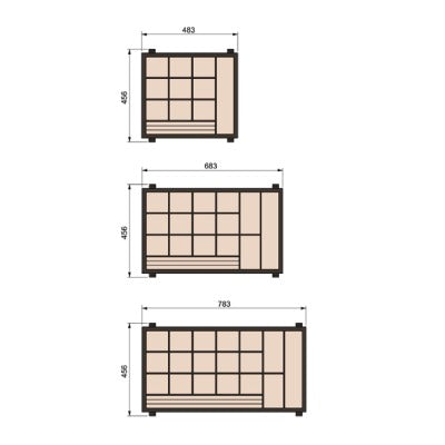 Wardrobe Pull Out Drawer Organiser Moka