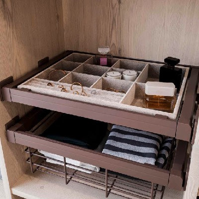 Wardrobe Pull Out Drawer Organiser Moka