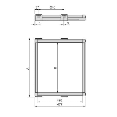 Wardrobe Pull Out Frame Drawer Moka