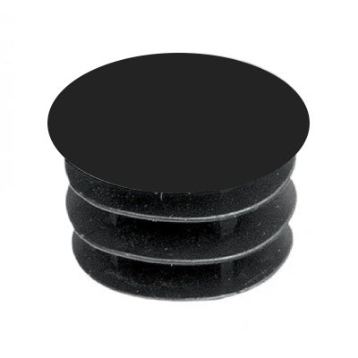 Wardrobe Rail 25mm Round End Cap Black