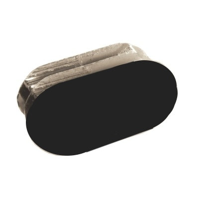 Wardrobe Rail Oval End Cap Black