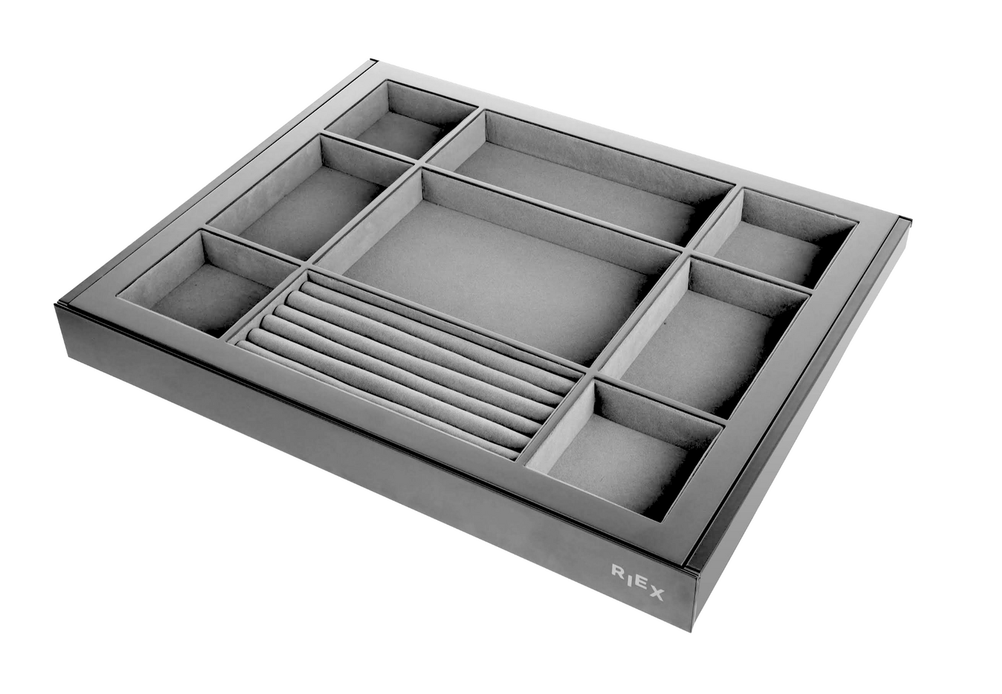 Wardrobe Pull Out Drawer Organiser Box Dark Grey