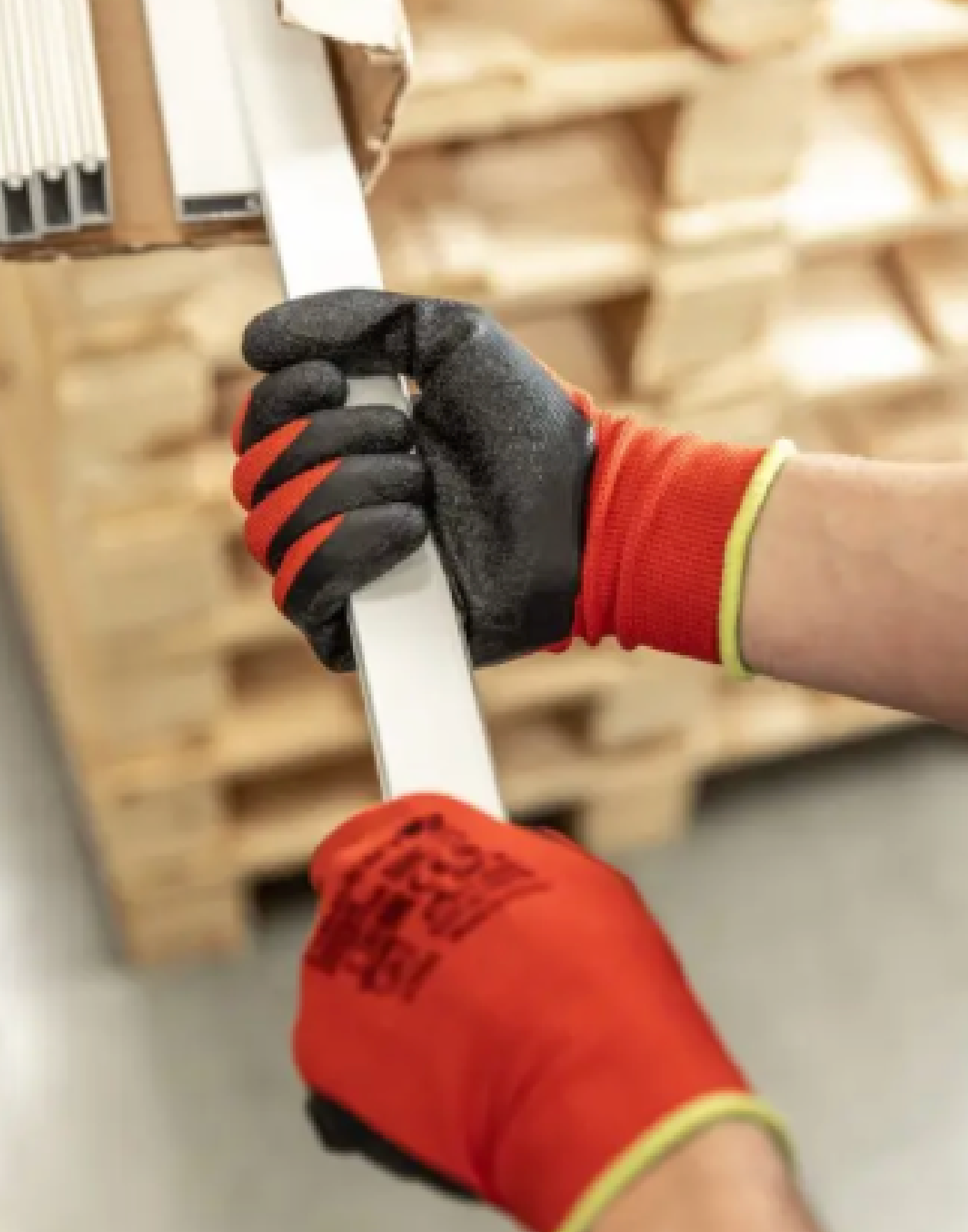 Construction Working Safety Gloves Latex Coated Red