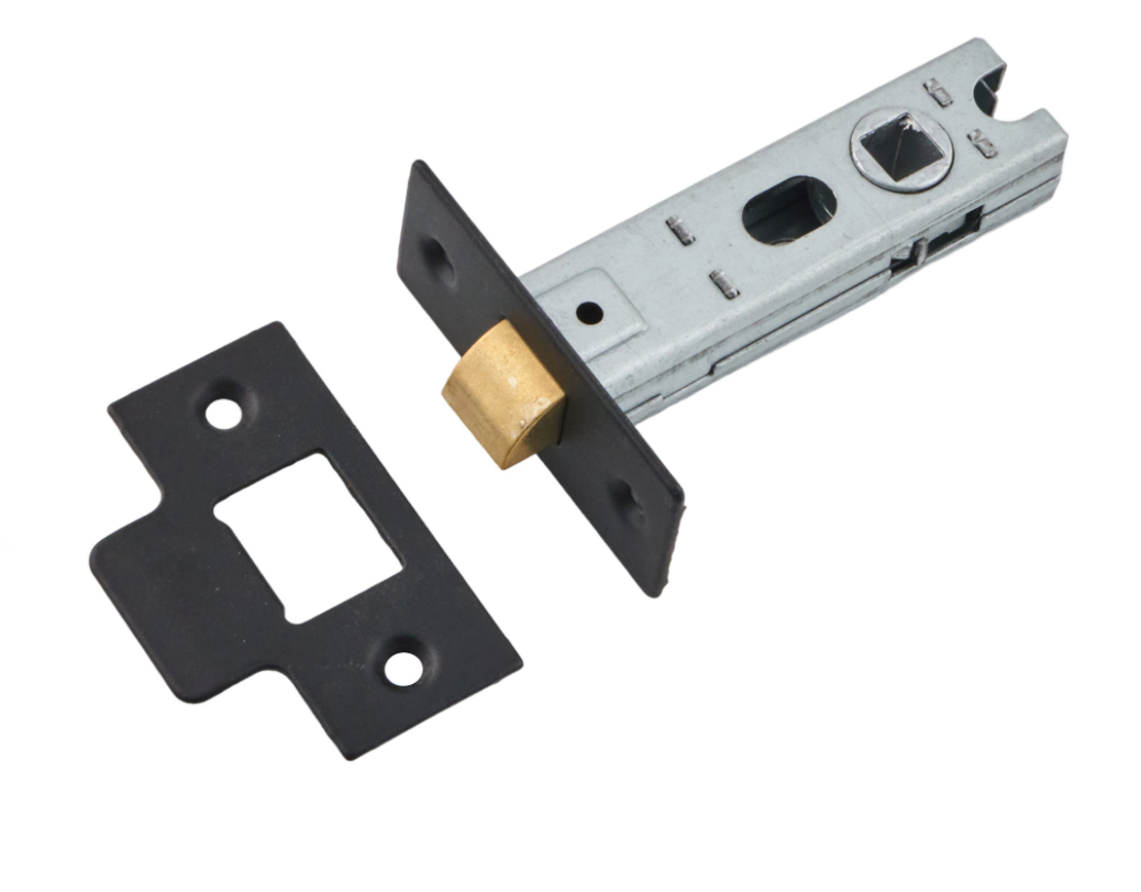 Tubular Mortice Latch Black Eclipse Contract Bolt Thru