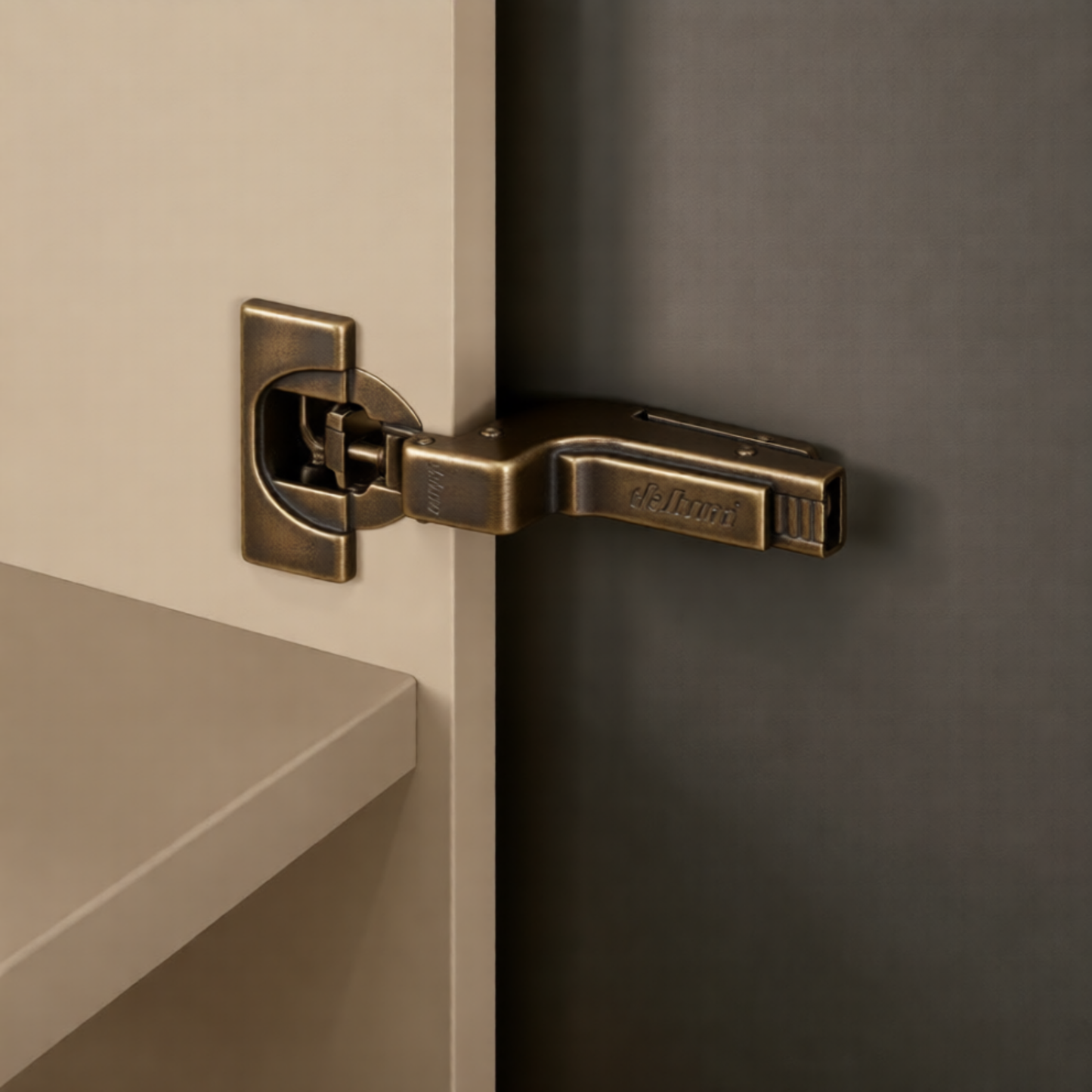 Blum 71B3750 Soft Close 110° ANTIQUE BRASS Inset Cabinet Hinge