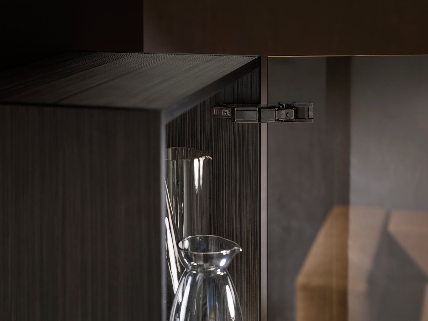 Blum 71B4500COB Blumotion Onyx Black 110° Cristallo Glass Hinge