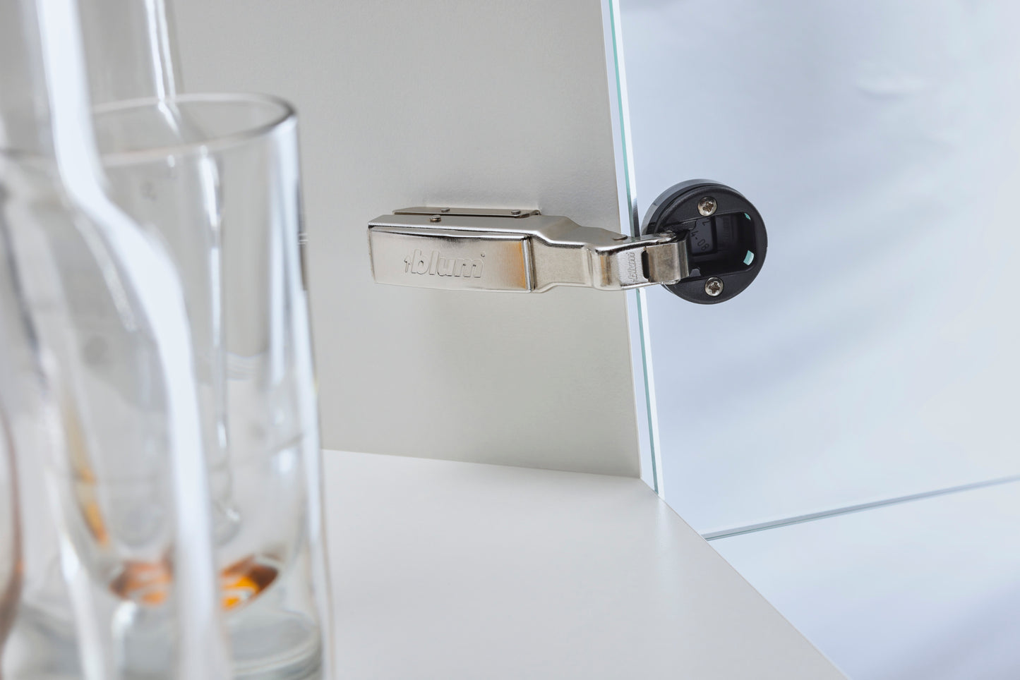Blum 79A4108.T ClipTop Angled 45° Full Overlay Glass Door Cabinet Hinge