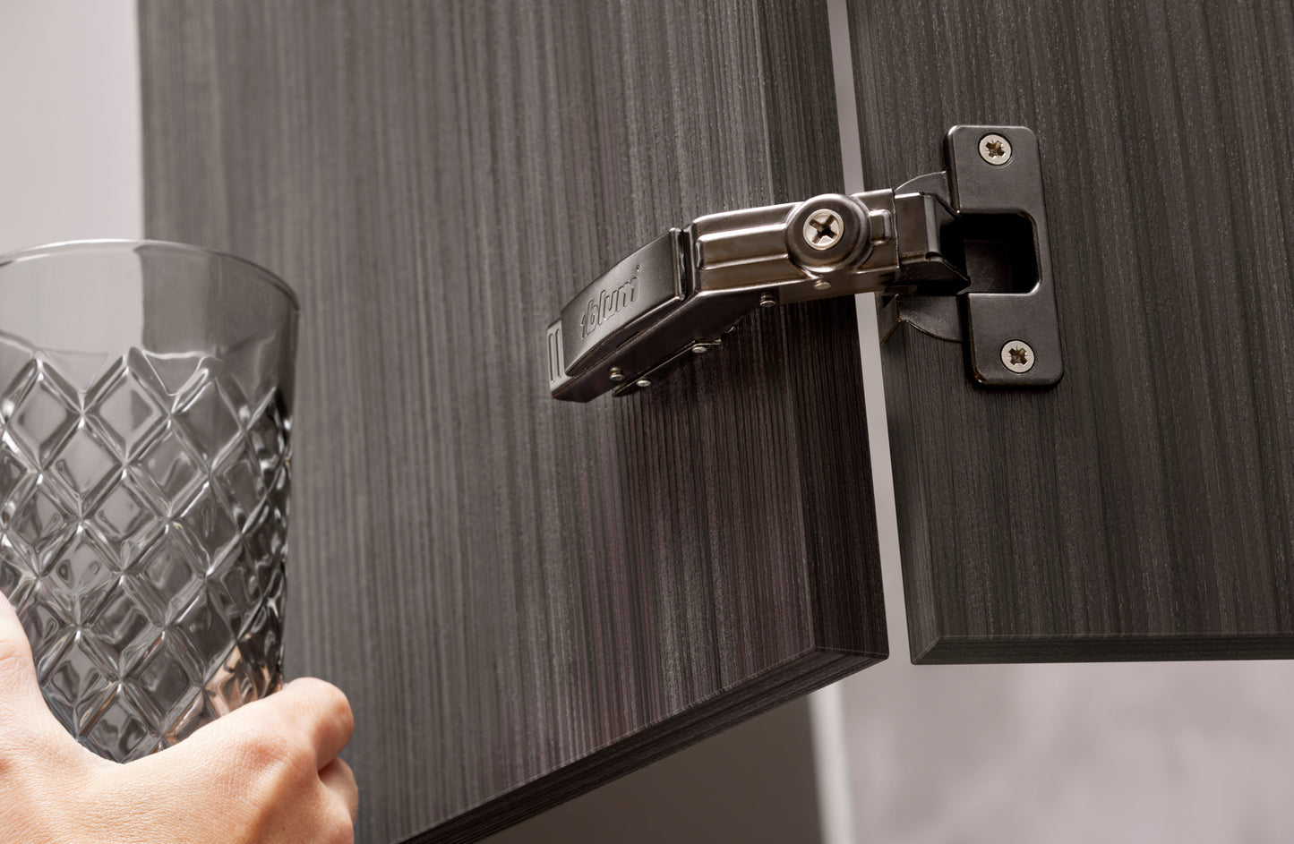 Blum 79T8500 OB Sprung 60° Onyx Black Bi-Fold Cabinet Hinge