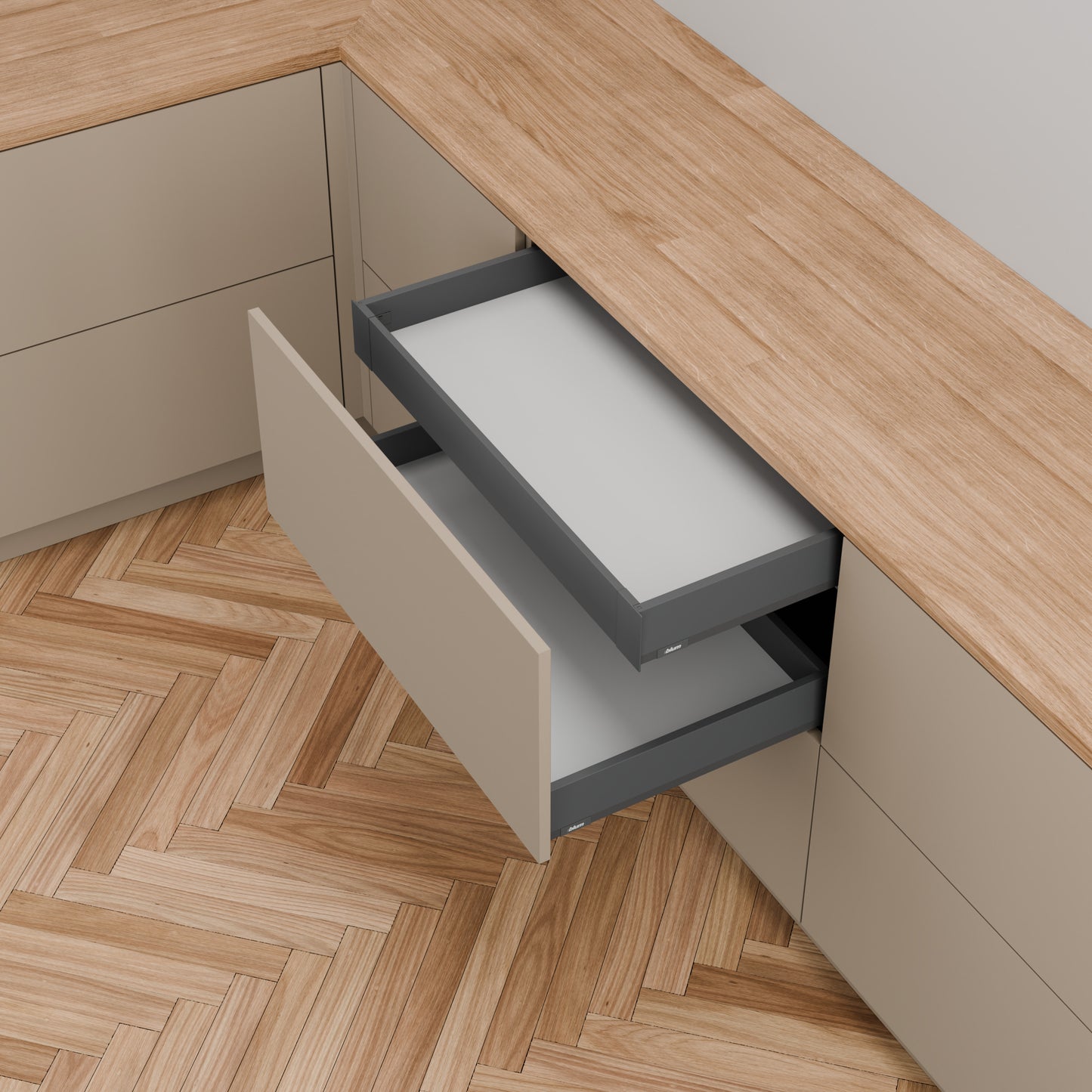 Blum MERIVOBOX Drawer Set M Height INTERNAL Orion Grey