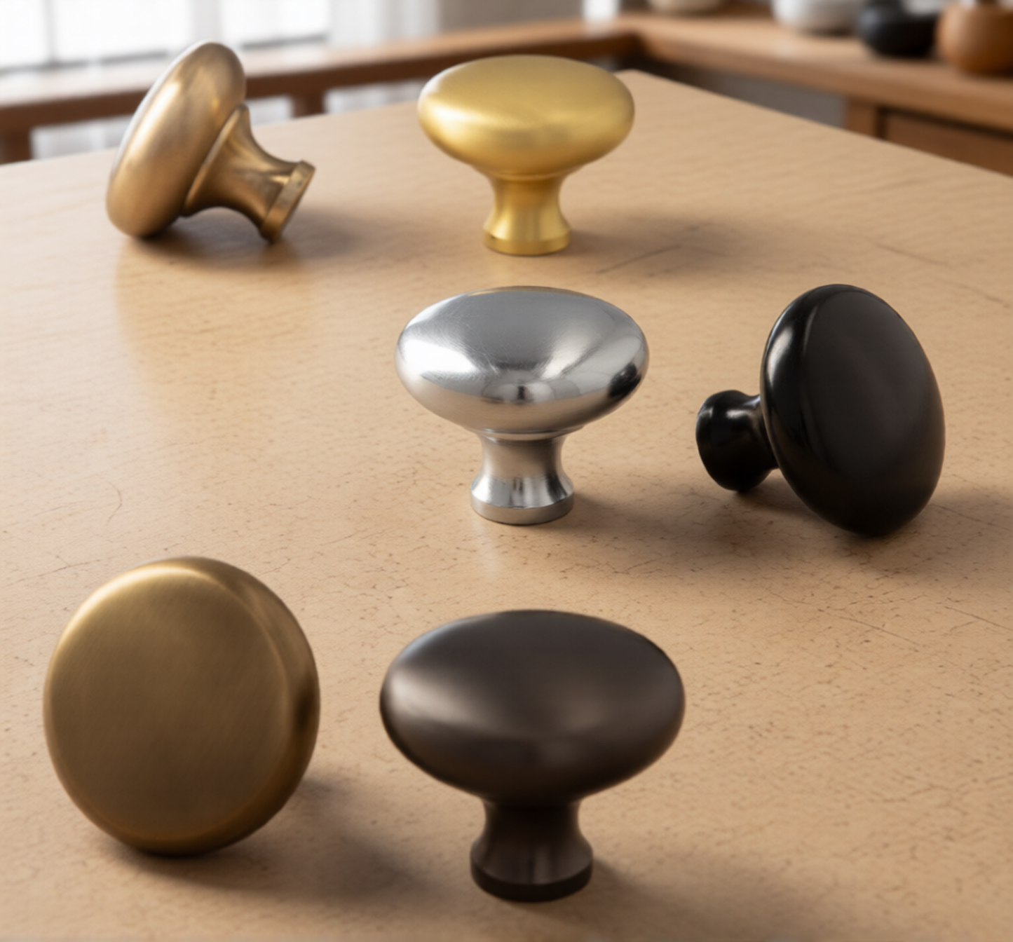 Alexander and Wilks Wade Round Cabinet Knob Black